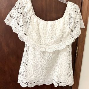 White off shoulder top